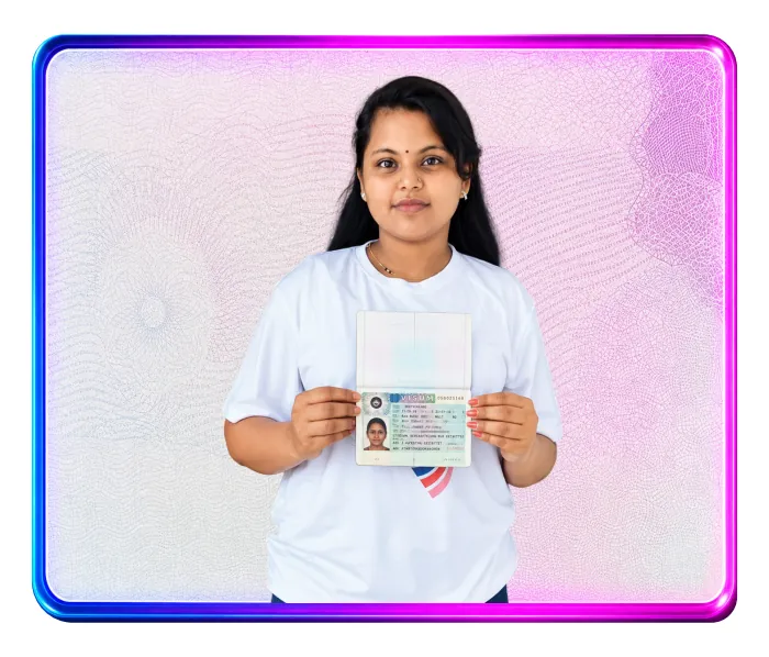Welcare Ausbildung student holding an approved German visa