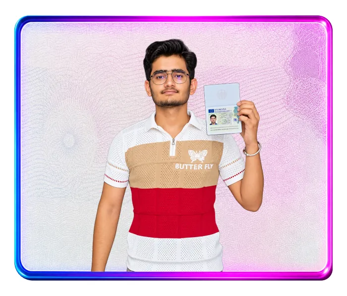 Welcare Ausbildung student holding an approved German visa