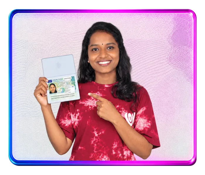 Welcare Ausbildung student holding an approved German visa