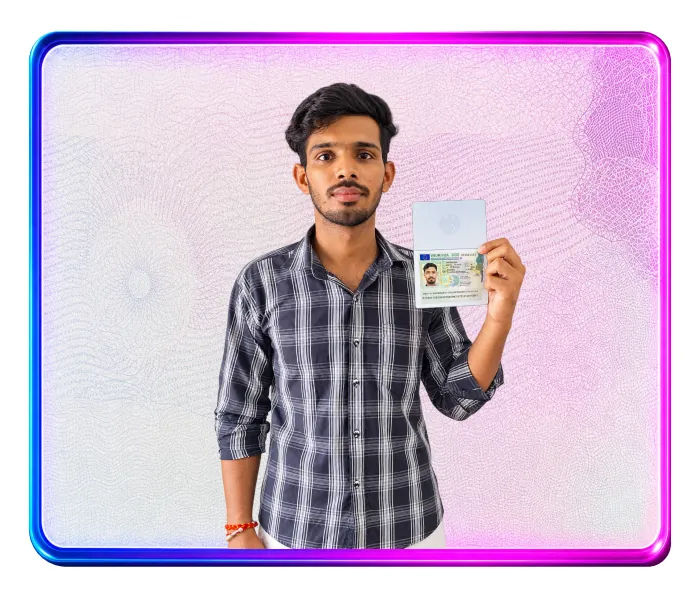 Welcare Ausbildung student holding an approved German visa