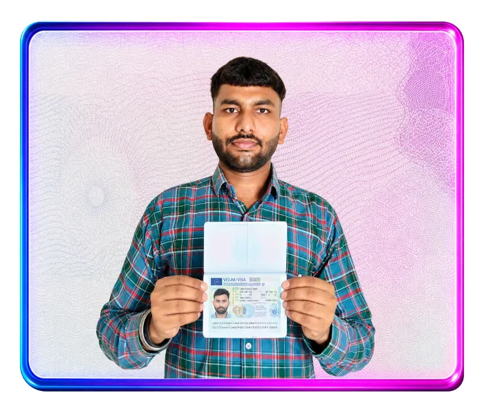 Welcare Ausbildung student holding an approved German visa