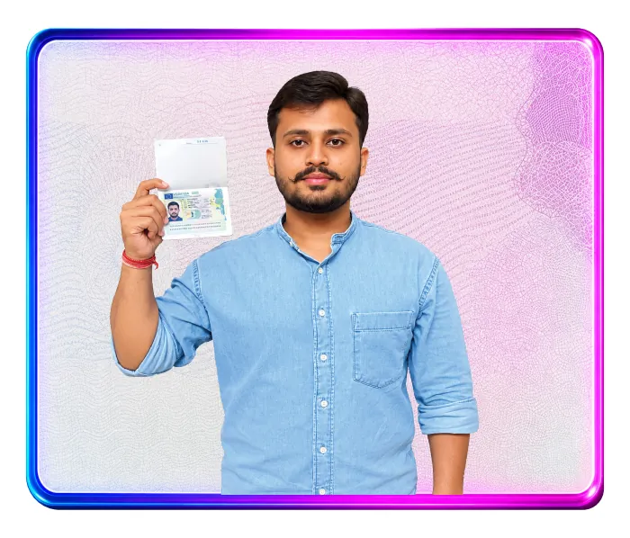 Welcare Ausbildung student holding an approved German visa