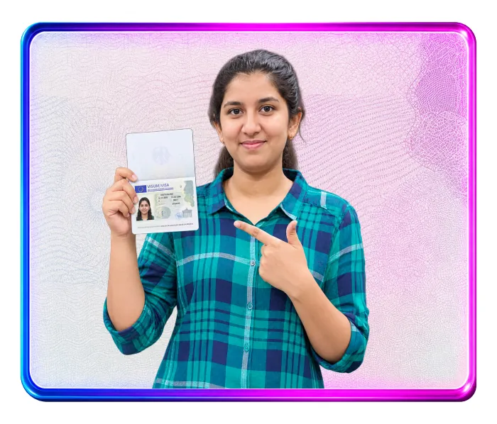 Welcare dentist holding an approved German visa