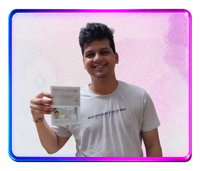 Welcare master's student holding an approved German visa