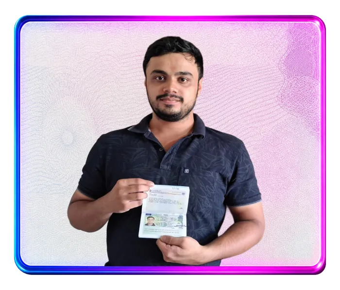 Welcare master's student holding an approved German visa