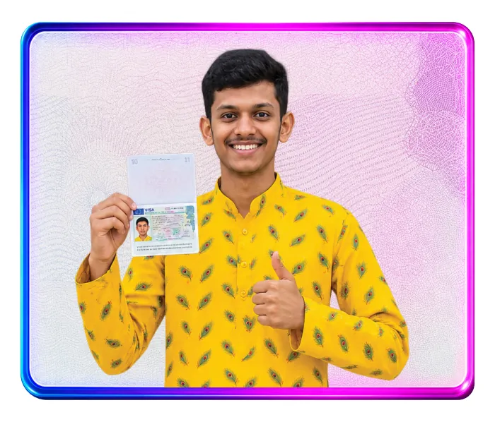 Welcare master's student holding an approved German visa