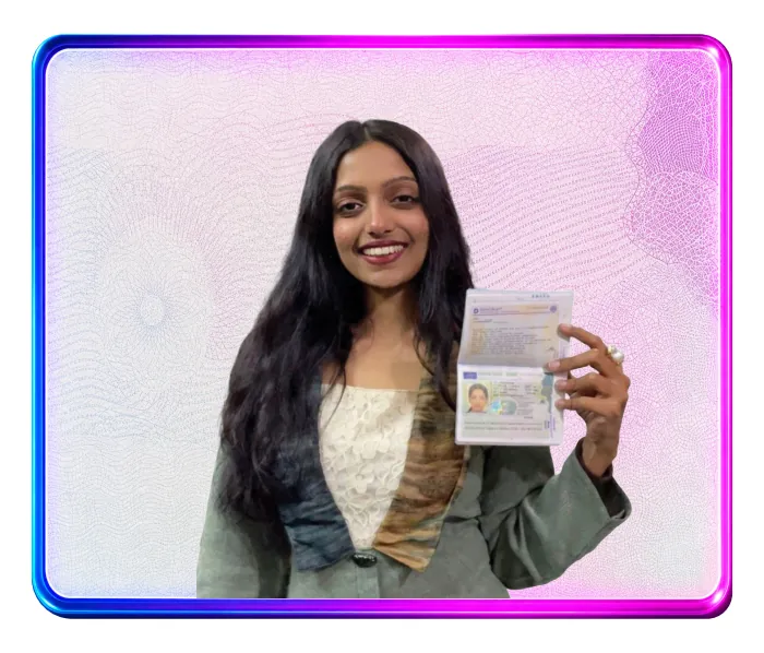 Welcare physiotherapist holding an approved German visa